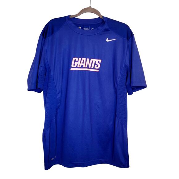 Nike On Field blue New York Giants short sleeved jersey - Picture 1 of 8